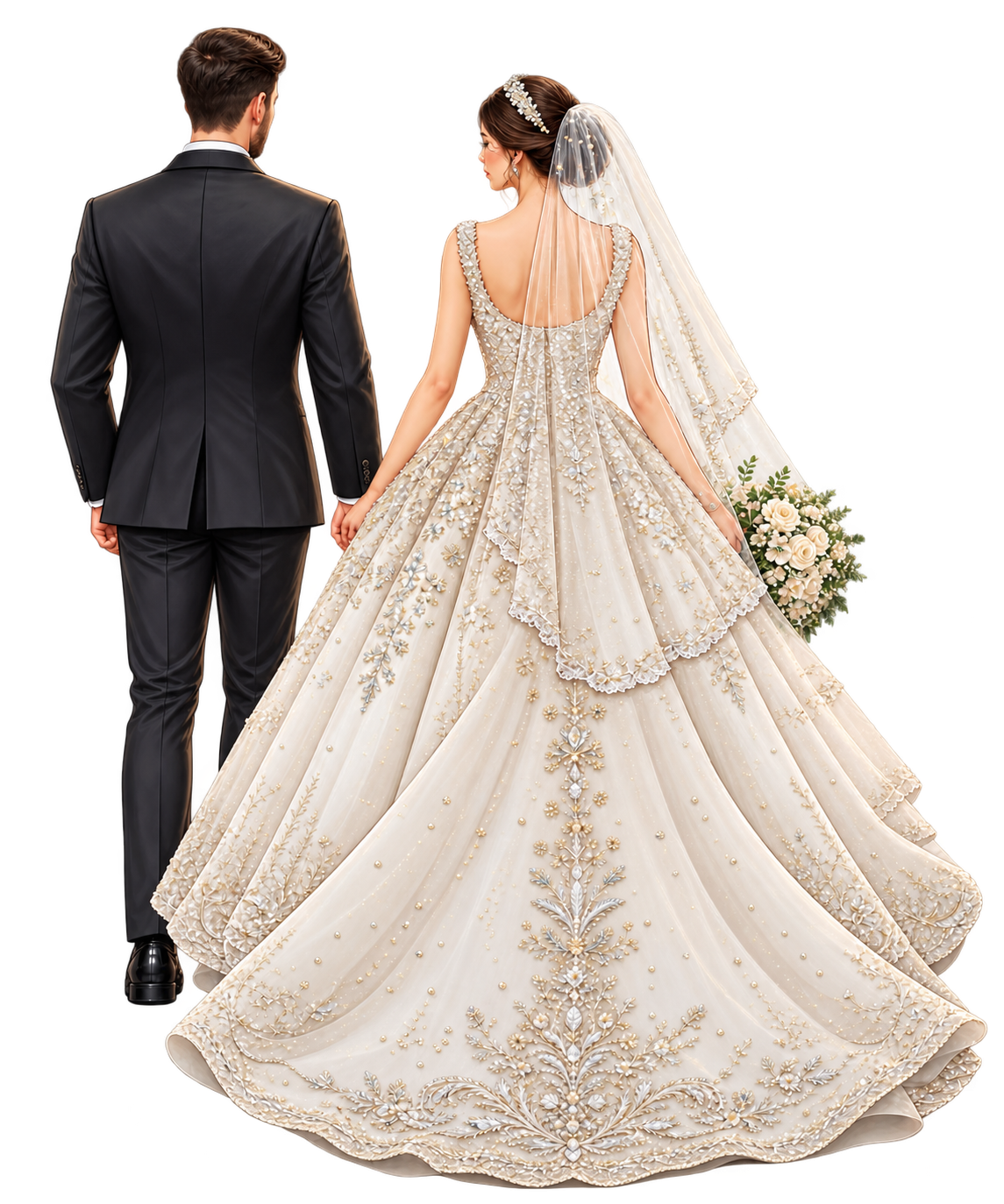 Wedding couple illustration